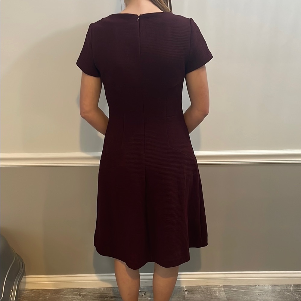Boden Lined Burgundy Dress - Picture 2 of 6